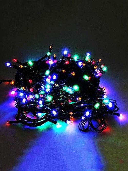 Гирлянда диодная, разноцветные огни и 100, 200, 400, 500 LED лампочек