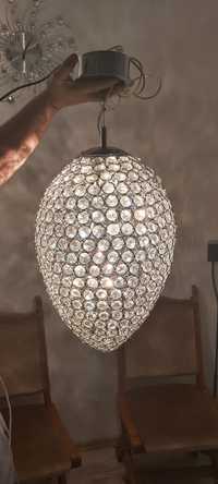 Żyrandol lampa wisząca sufitowa kryształki glamour