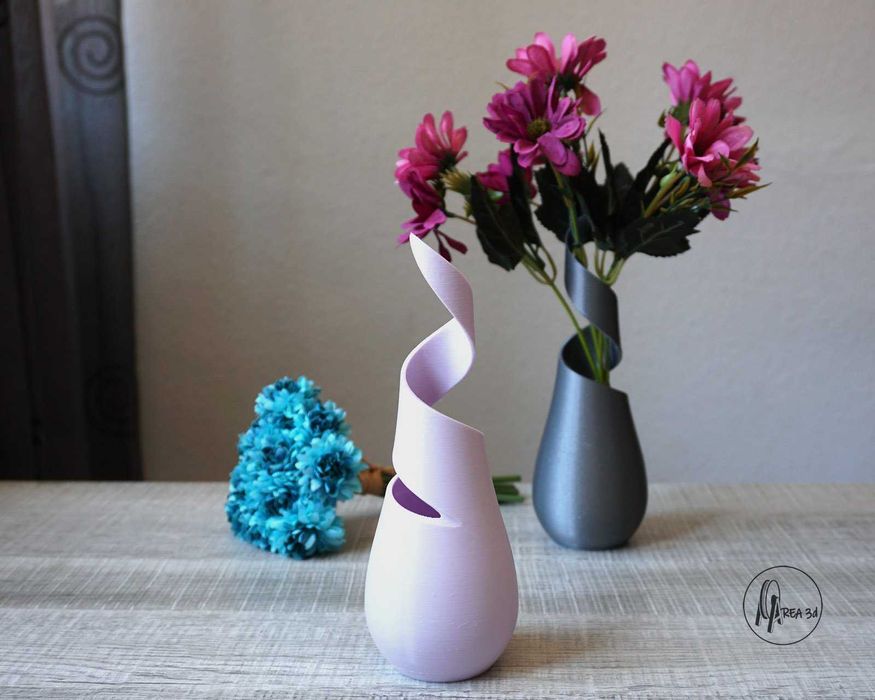 Giroid Vase Waza Druk 3D Petg Czarny