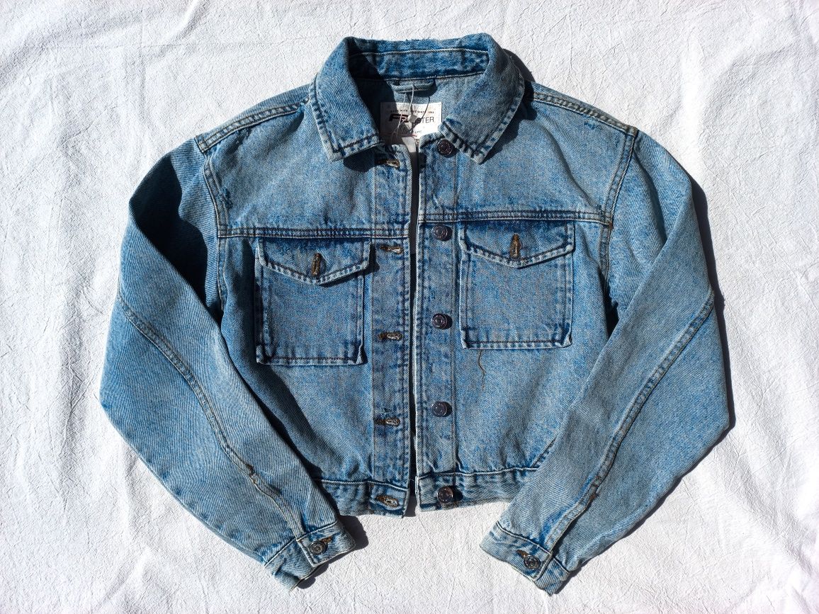 NOWA kurtka jeansowa z guzikami oversize cropped FB sister New Yorker