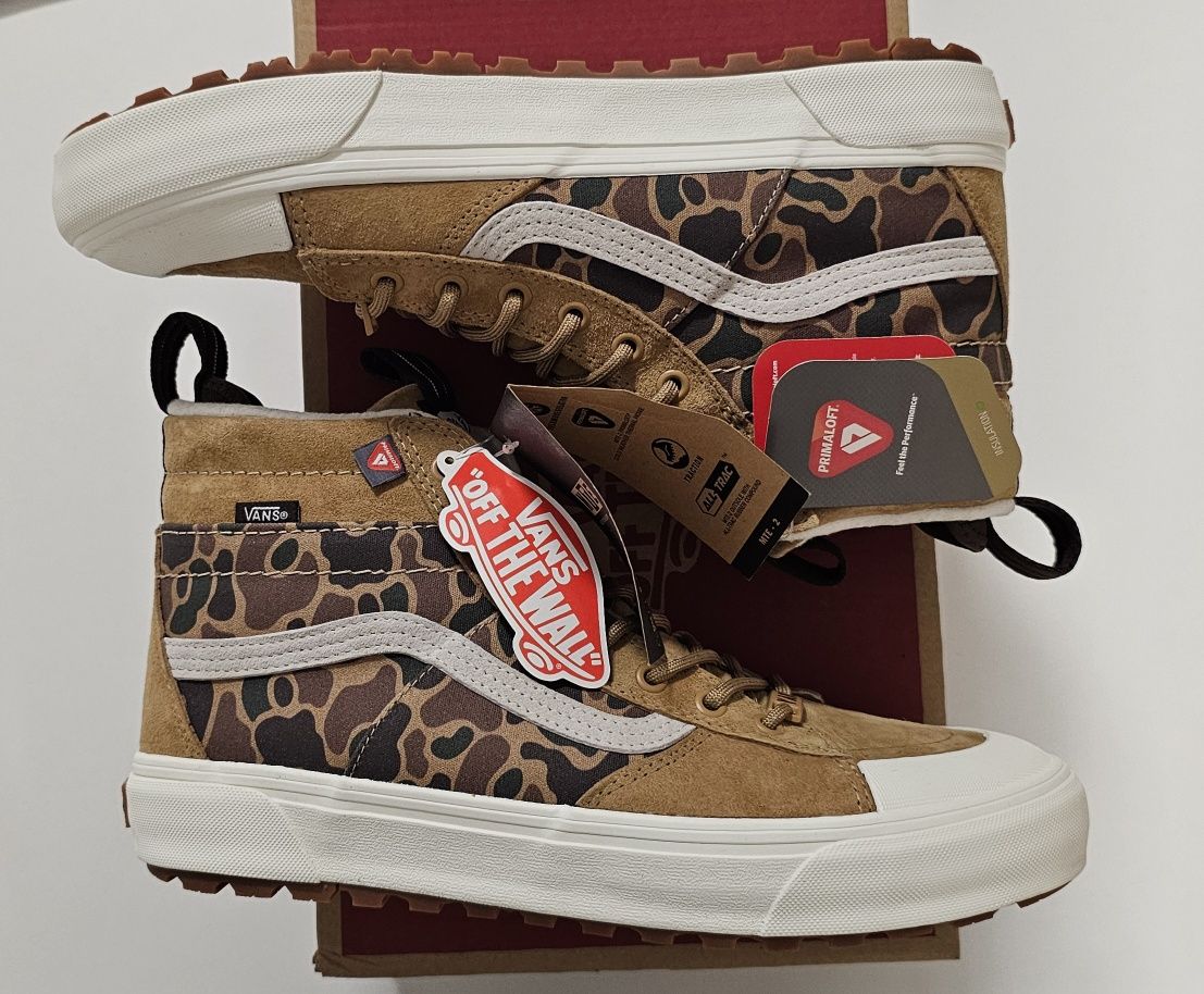 Nowe Vans SK8 Hi MTE 44 zimowe buty ocieplane za kostkę beżowe wodoodp