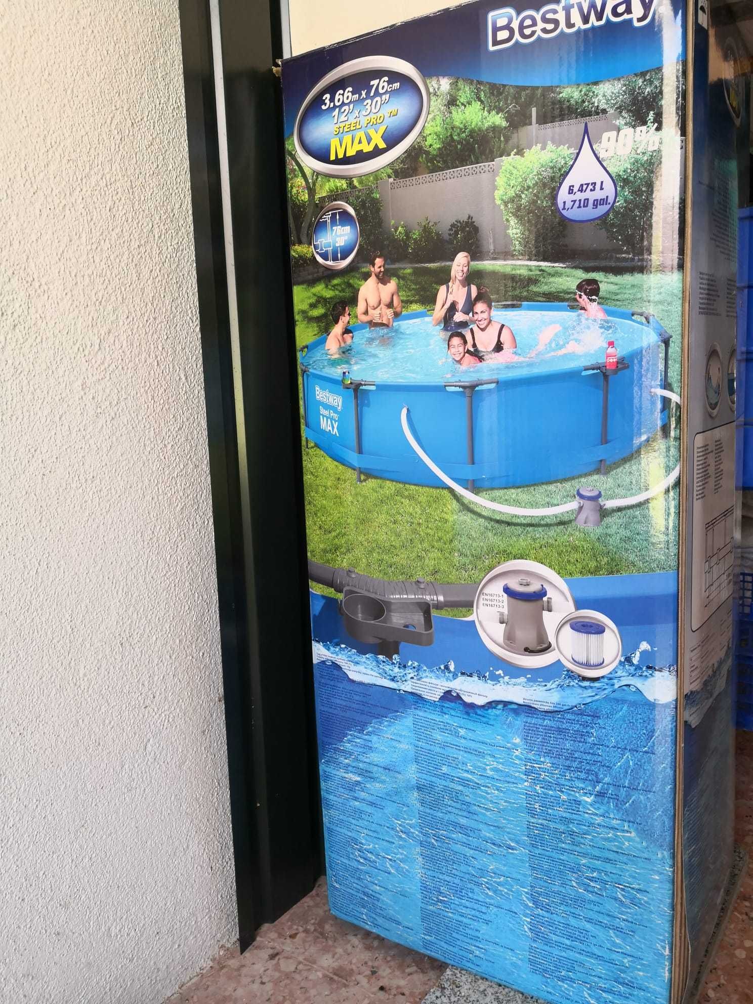 Piscina Desmontável Bestway Steel Pro Max de 3,66 m x 76 cm