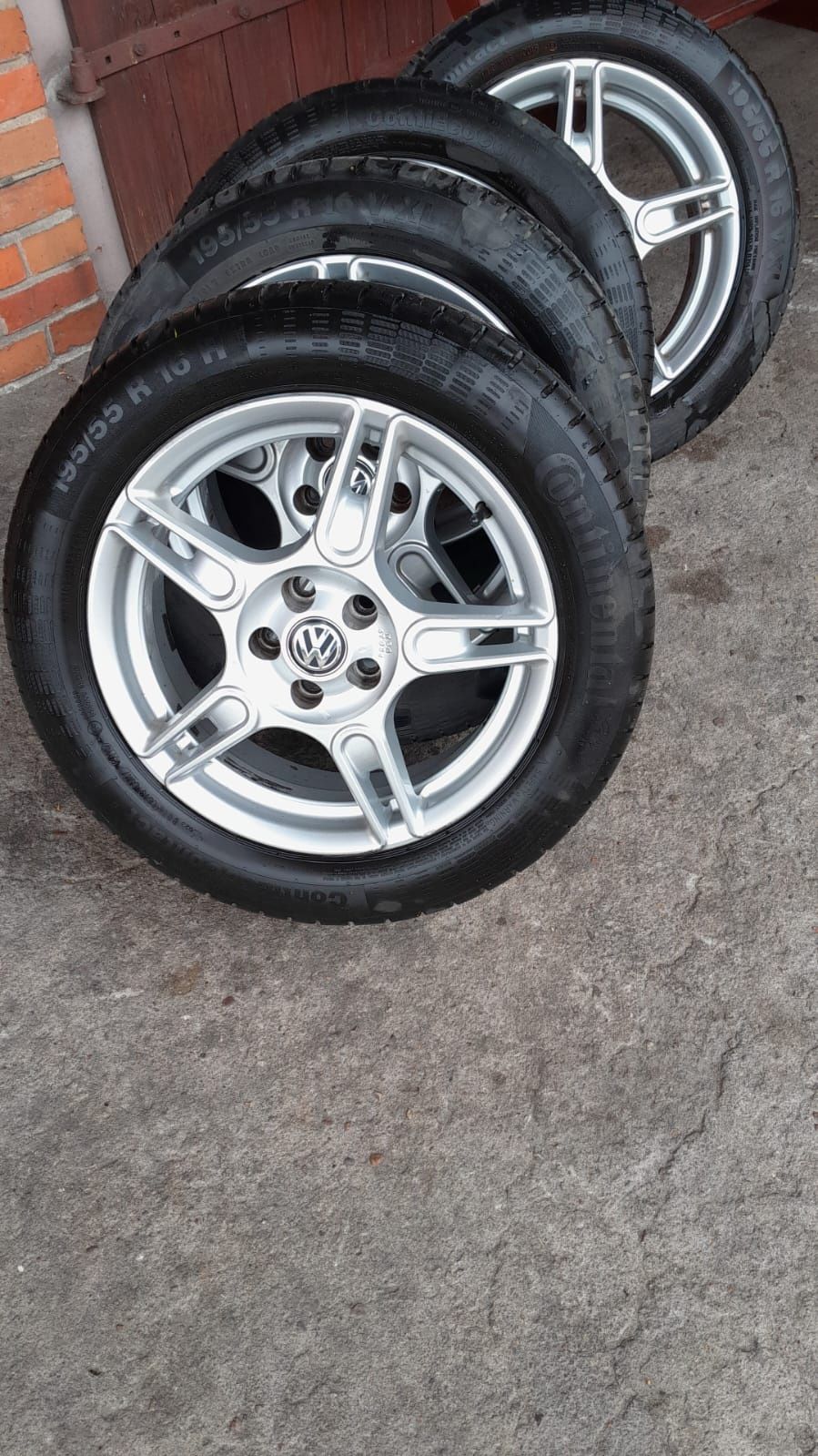 Koła Lato VW Polo 195/55R16 Continental 5x100 Stan bardzo dobry