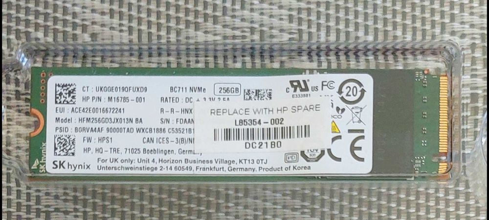 2x ssd 256gb e caixa nvme