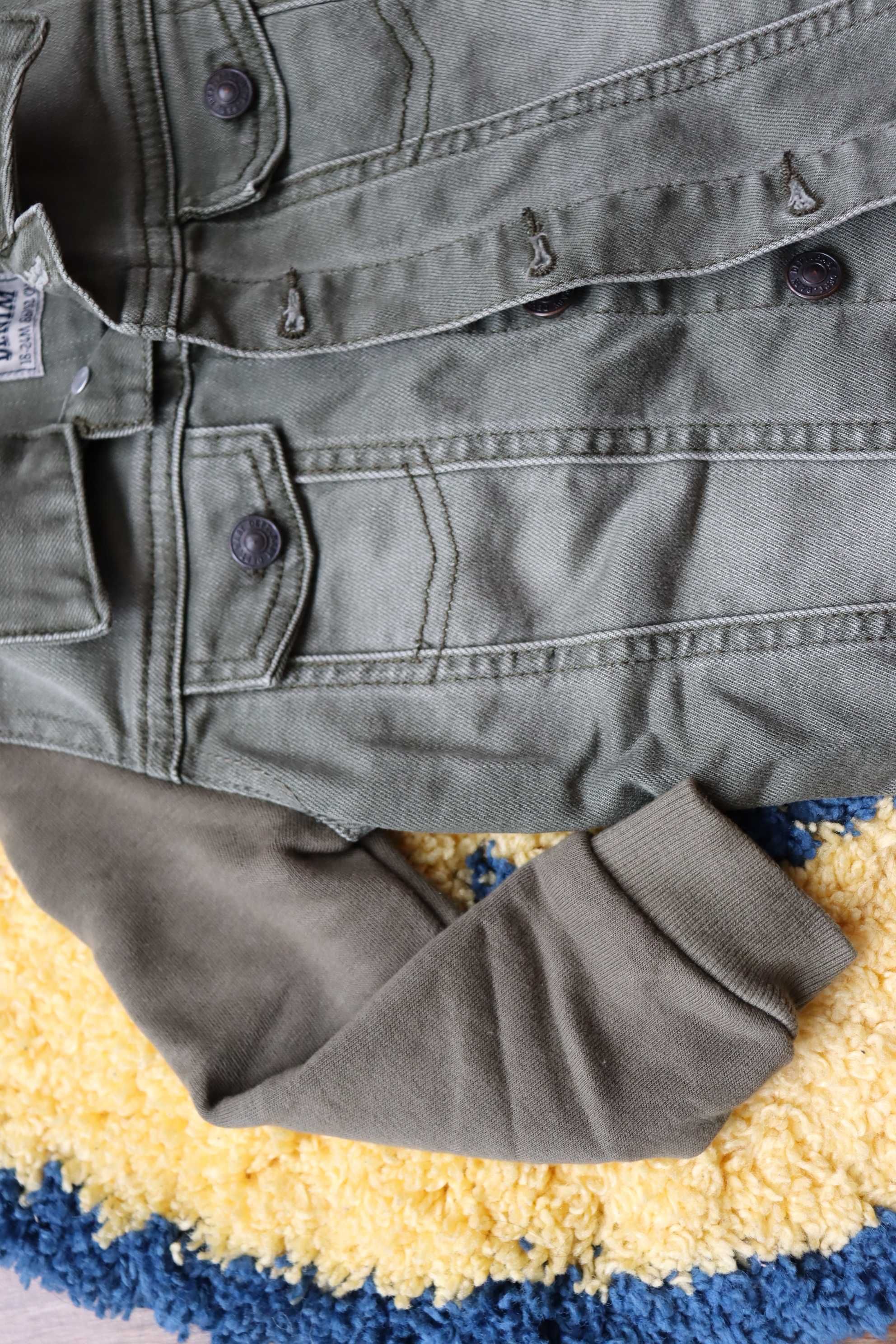Джинсовка кольору хакі для дівчинки чи хлопчика, джинсова куртка