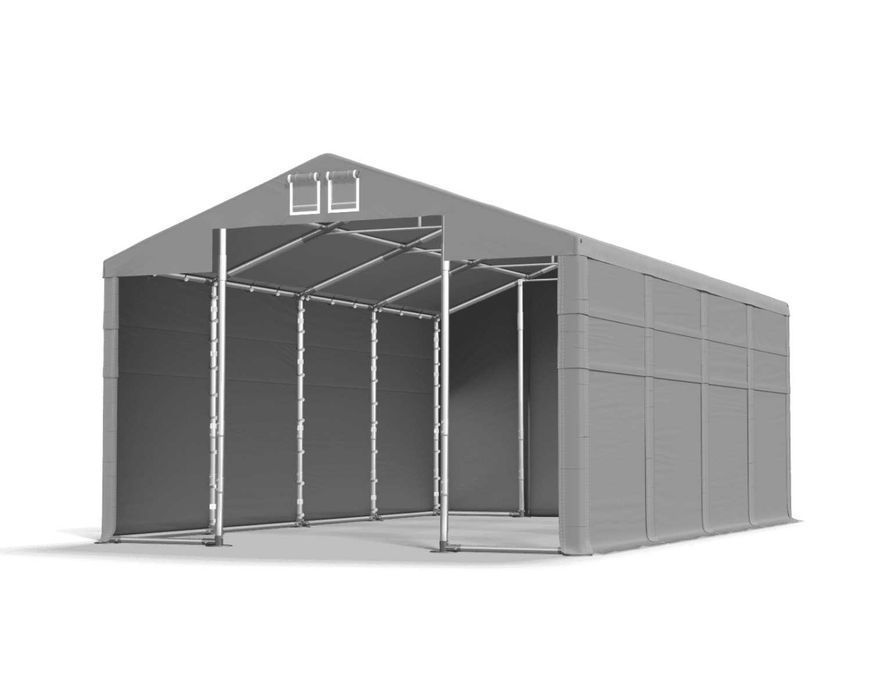 Namiot Magazynowy CAŁOROCZNY 4x8x4m Namiot Handlowy Hala namiotowa