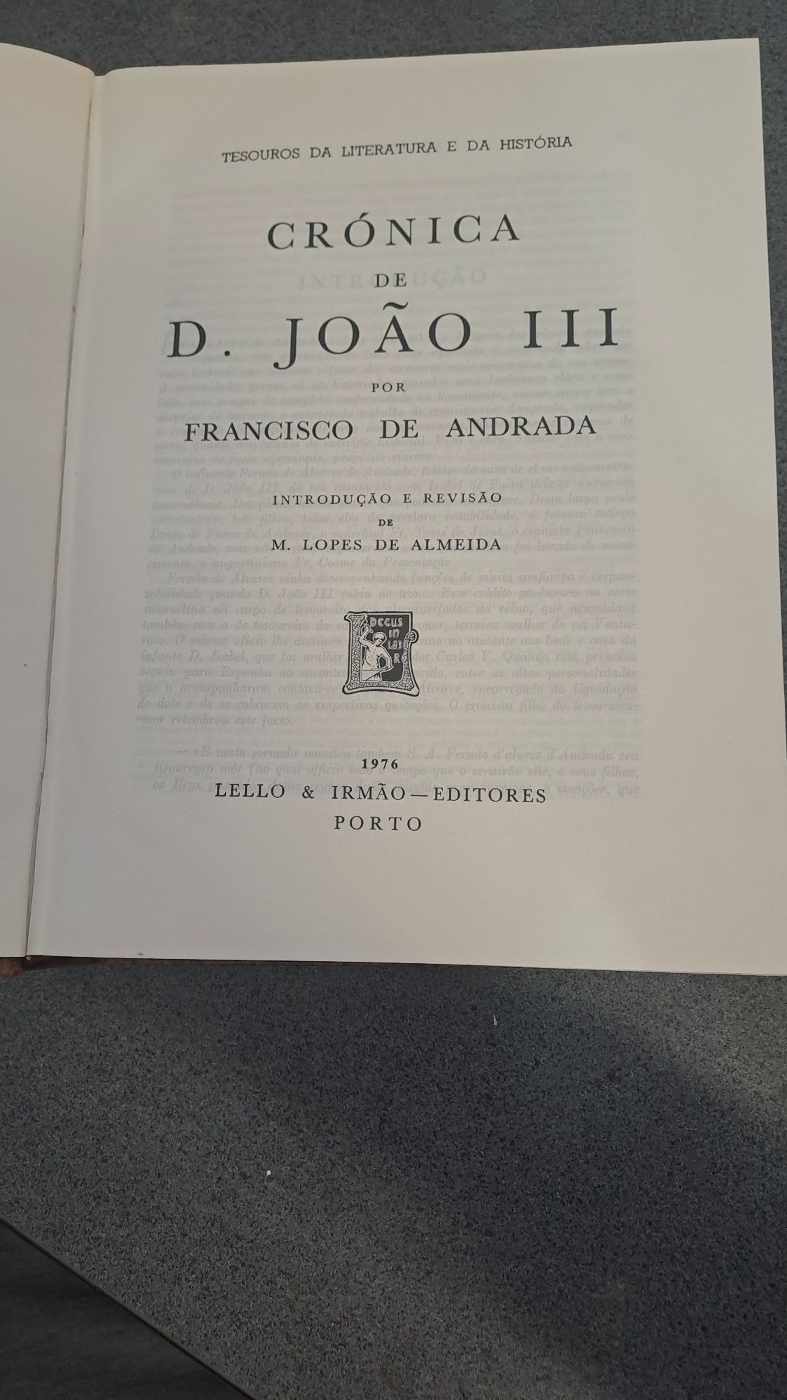 Crónica D João III De Francisco Andrade 1976