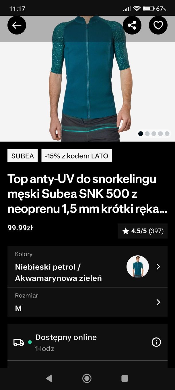 Top do snorkelingu rozm. M Decathlon
