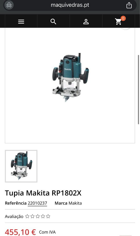 Tupia 1850W 12mm Makita RP1802X • Nova