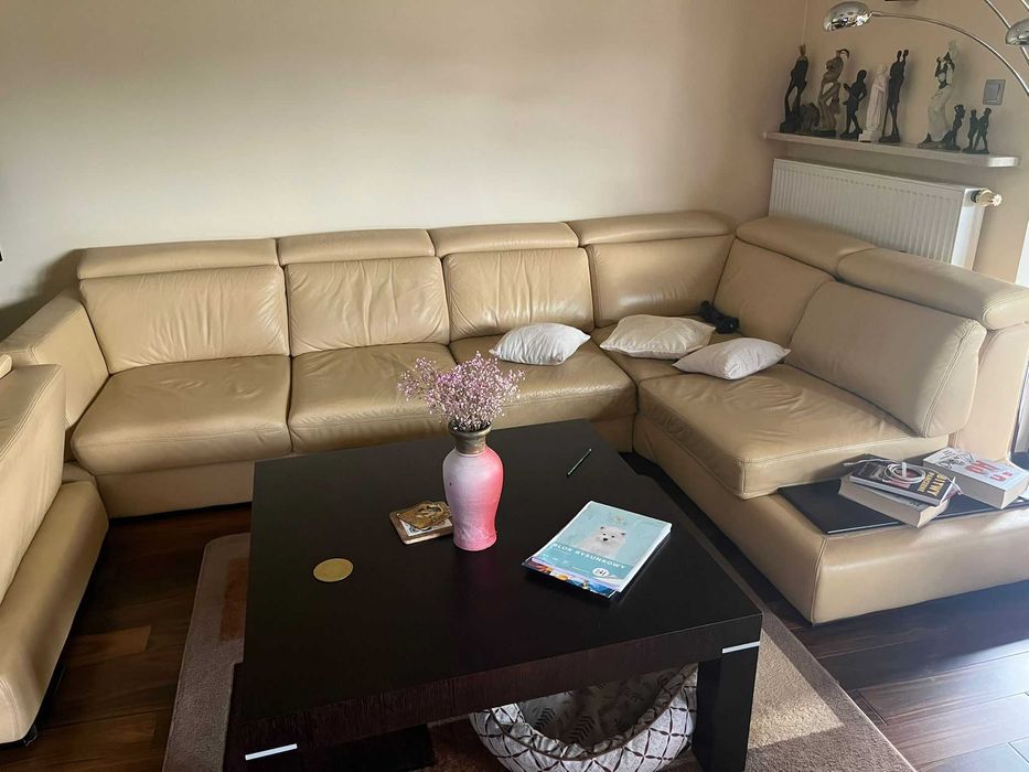 Wypoczynek skórzany Galla Collezione wraz z fotelami