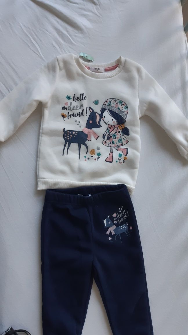komplet spodnie i bluza z jelonkiem 86
