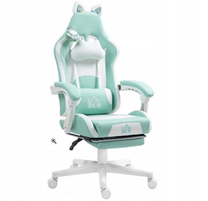 Fotel gamingowy z kocimi uszami - Idealny na każdej gry