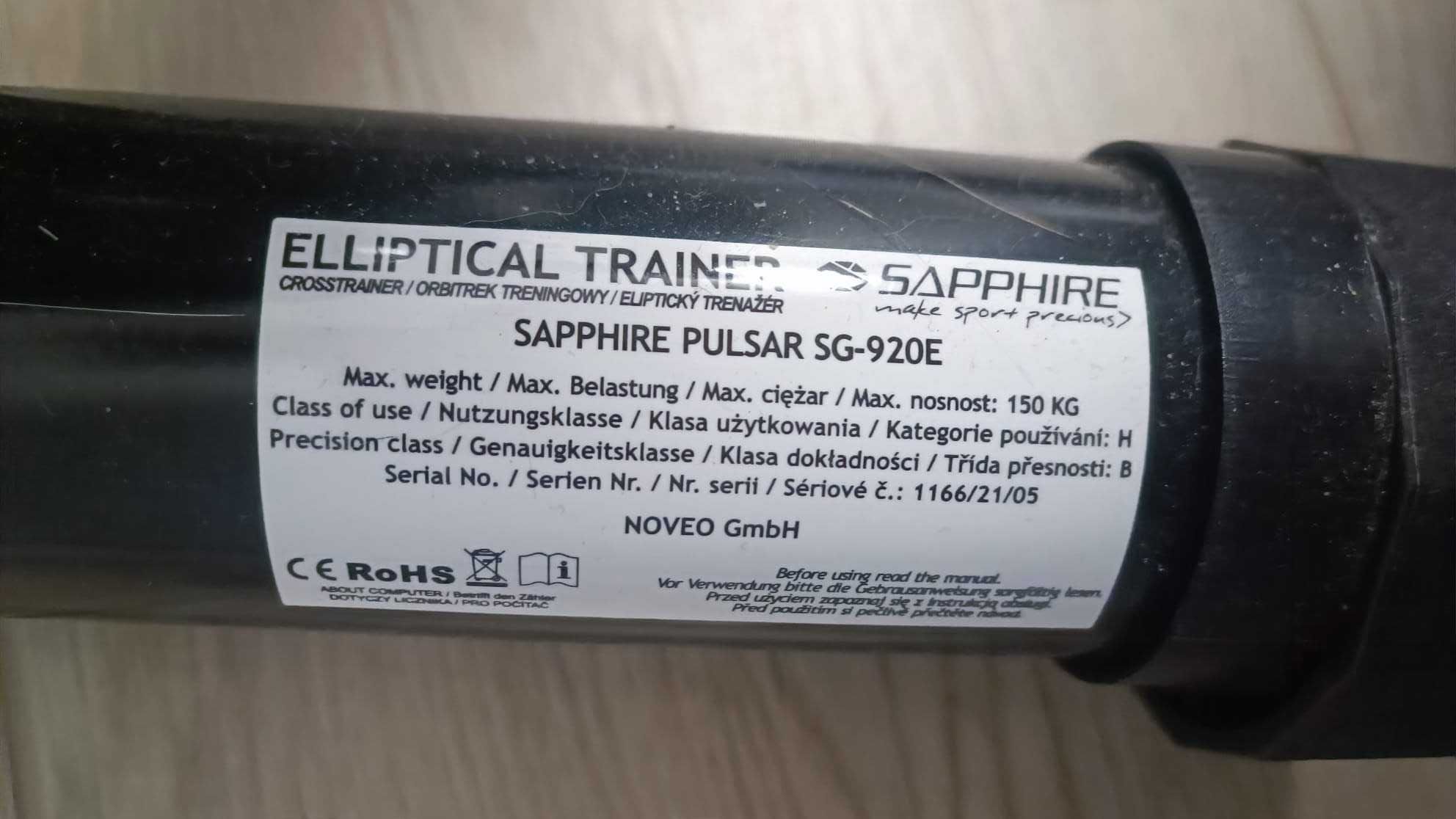 Sprzedam orbitrek magnetyczny Sapphire SG-920E Pulsar