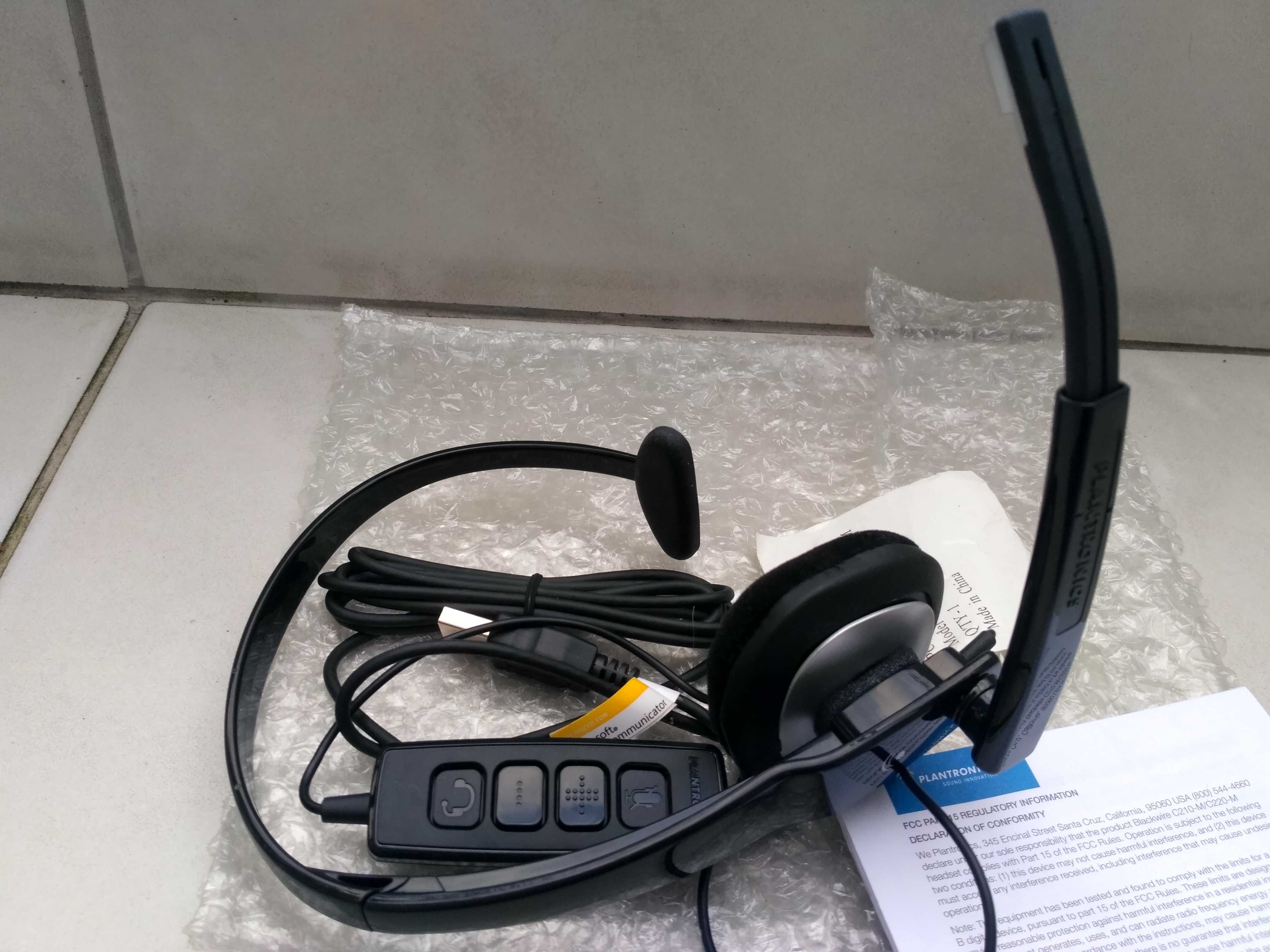 nowe słuchawki z mikrofonem Plantronics Blackwire C210-M