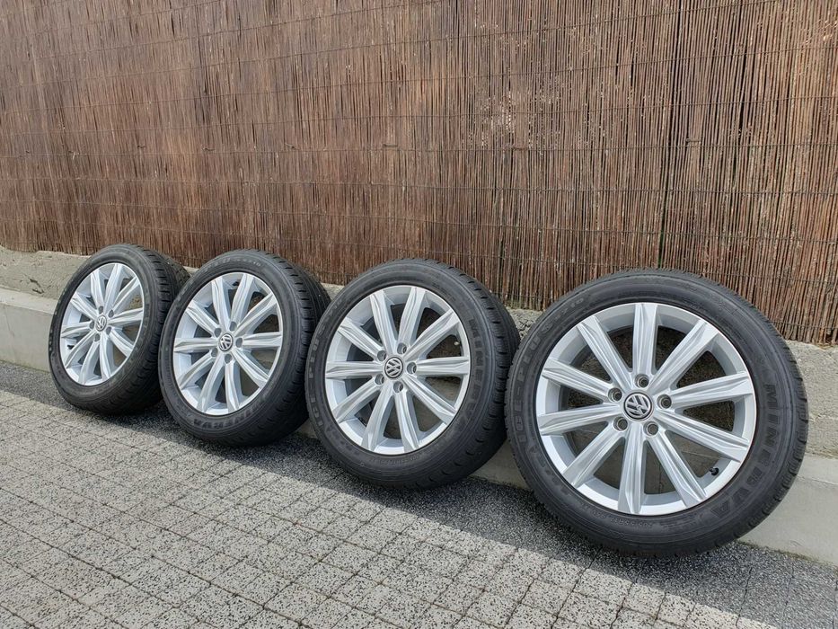 4x Oryginalne koła 17-stki VW Touran 205/55/17 Minerva 6,5mm 2020r.