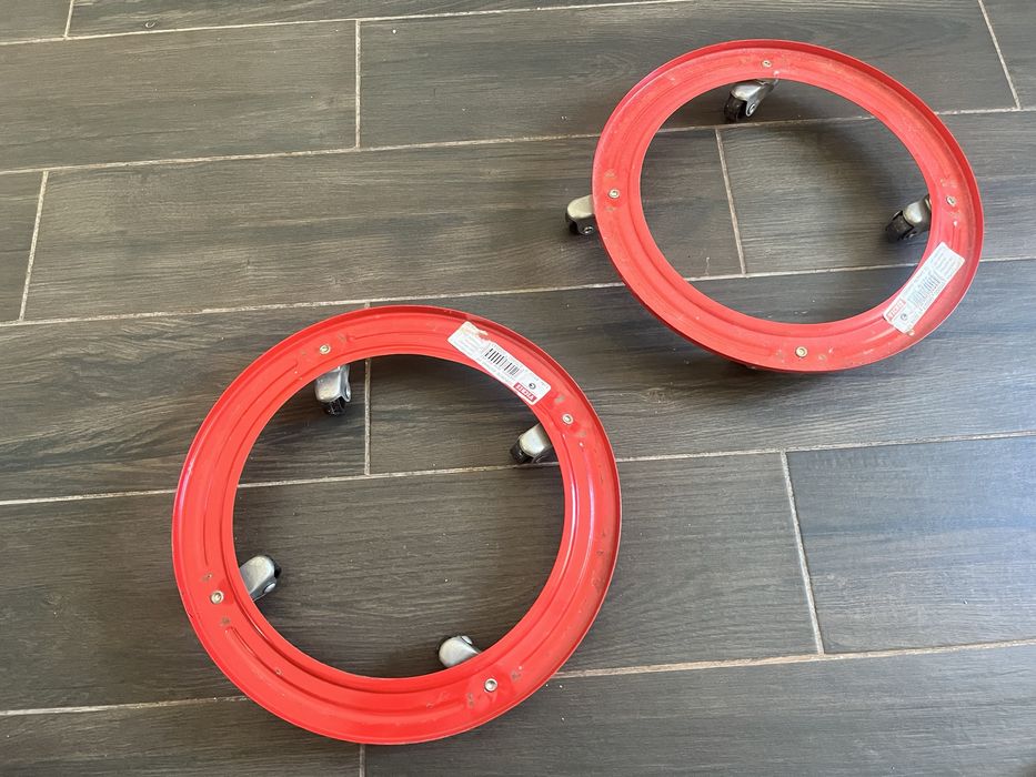2 suportes com rodas para bilha de gás butano 31cm