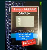 Moduł  CAM - CANAL+ (12m. EXTRA+ / Eleven ) +karta Cayman Caid CAM CI+