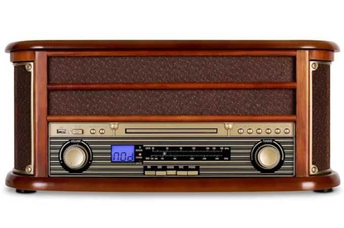 Gramofon drewniany Wieża stereo Retro CD/BT/FM  Auna   G-557