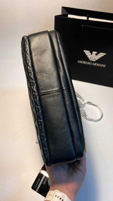 Emporio Armani męska torba torebka Listonoszka, skóra, Włochy 66310