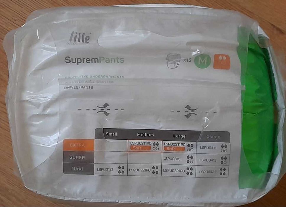 Pieluchomajtki marki Lille Healthcare_15szt_Rozmiar M_Z. Góra._TANIO.