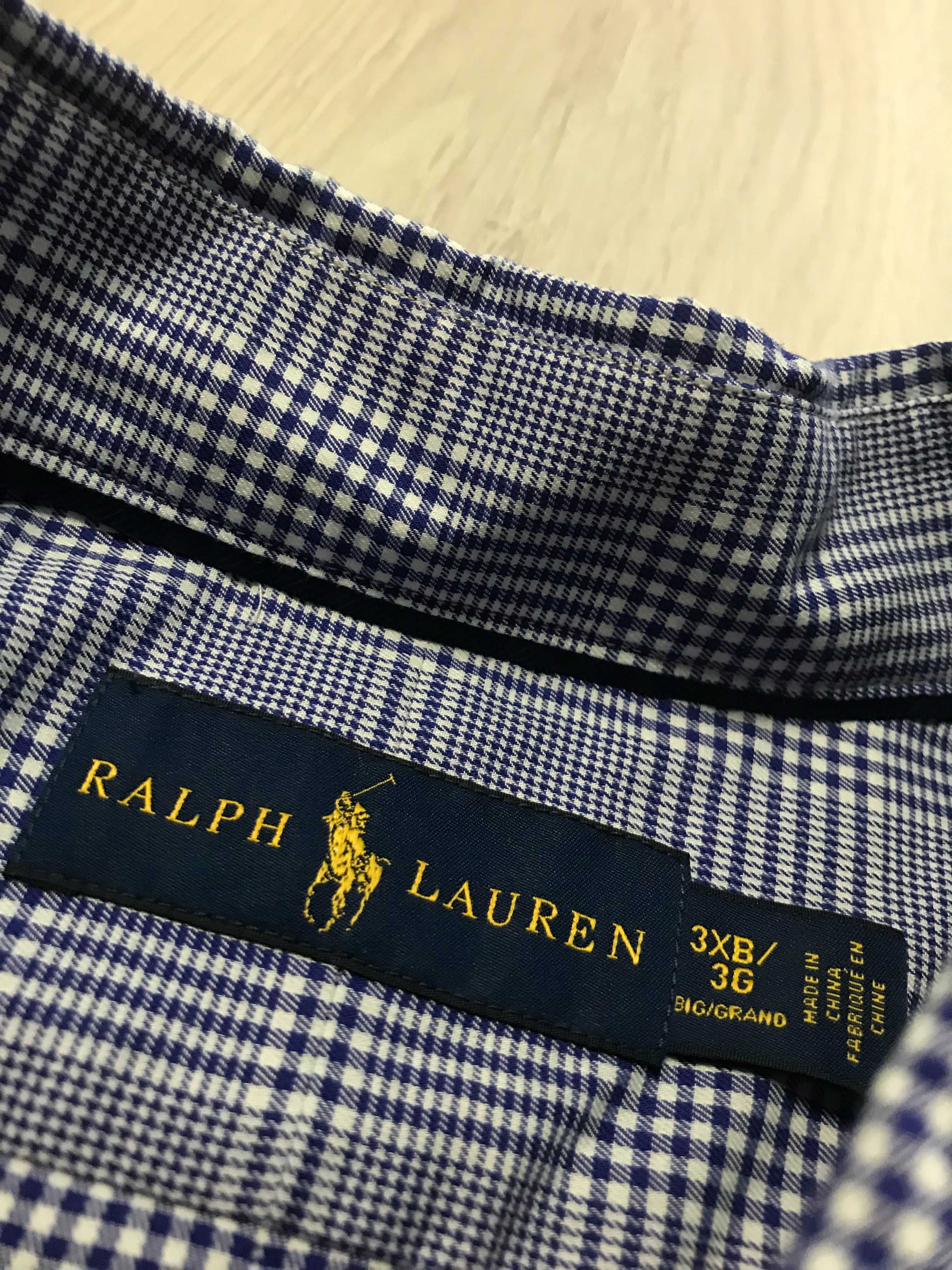 RALPH LAUREN r.XXXL oryginalna koszula męska w kratę stan BDB