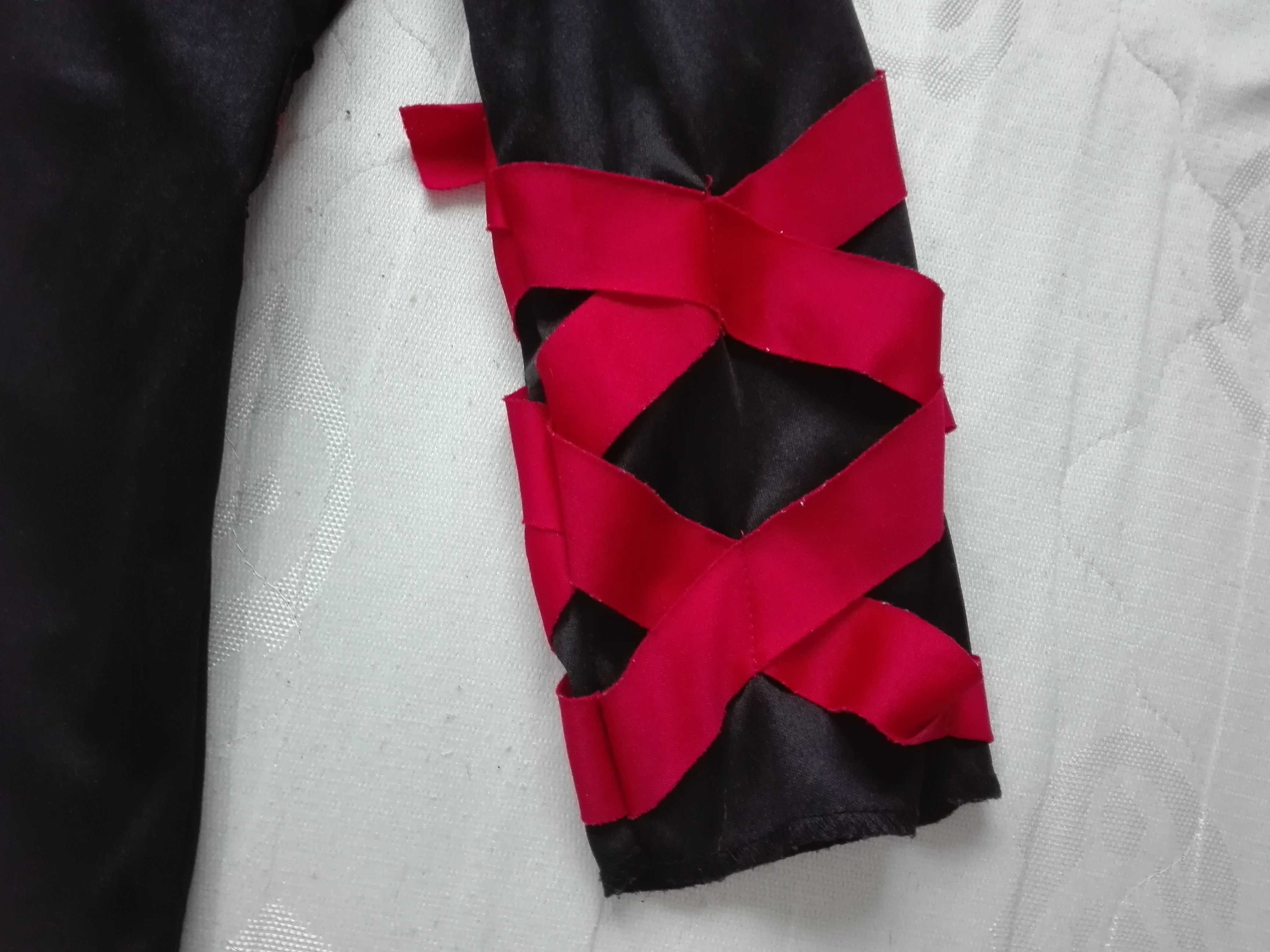 strój Ninja Wojownik, Halloween 140, 9-10 lat, szkielet, jak nowy