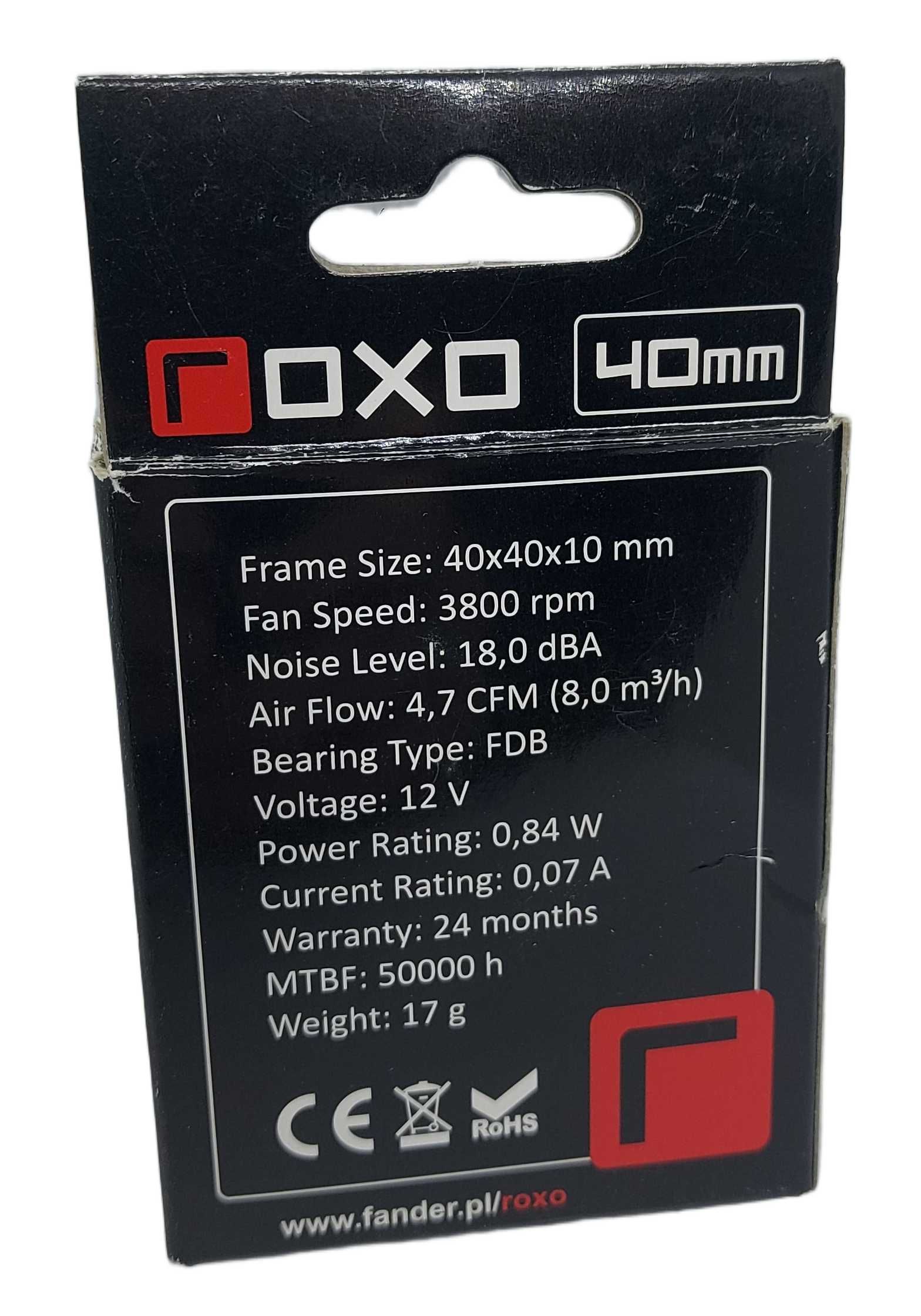 Wentylator ROXO 40mm np. do drukarki 3D i Raspberry