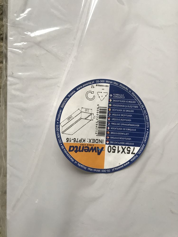 Awenta łącznik do kanału 75x150mm  , redukcja fi 125/100