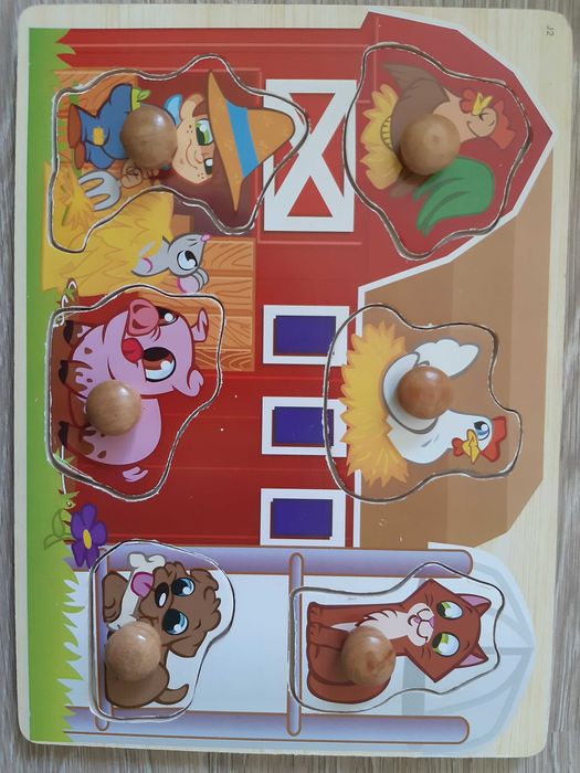 Puzzle drewniane farma wiek 2+