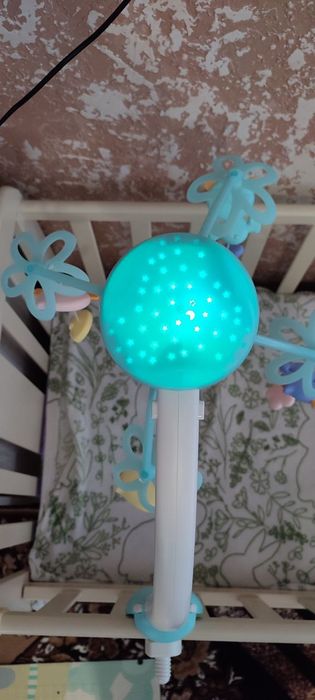 Дитячий мобіль “Кольорові сни” на ліжечко, музичний, з пультом