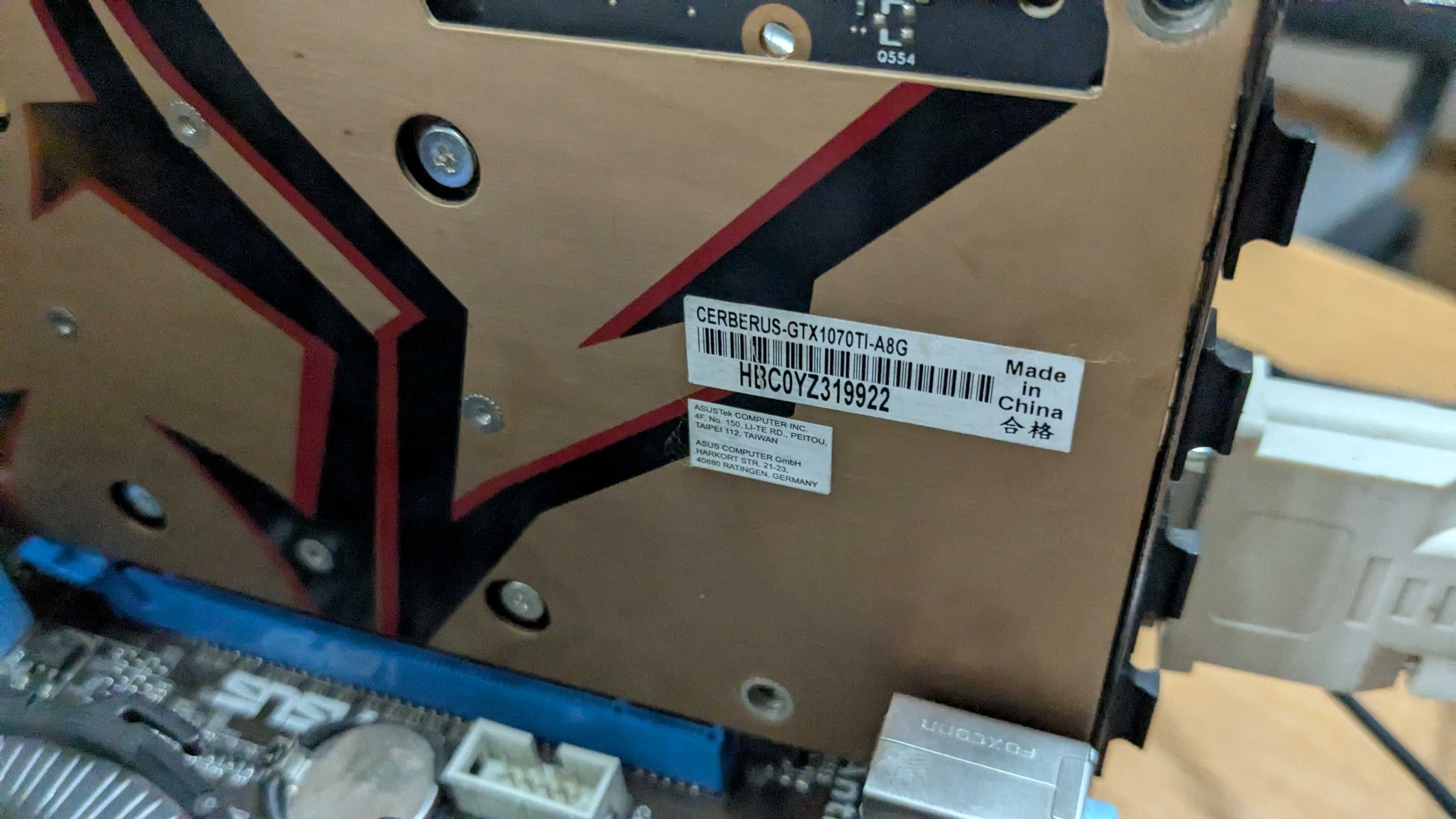 Відеокарта Asus PCI-Ex GeForce GTX 1070 Ti Cerberus 8GB GDDR5