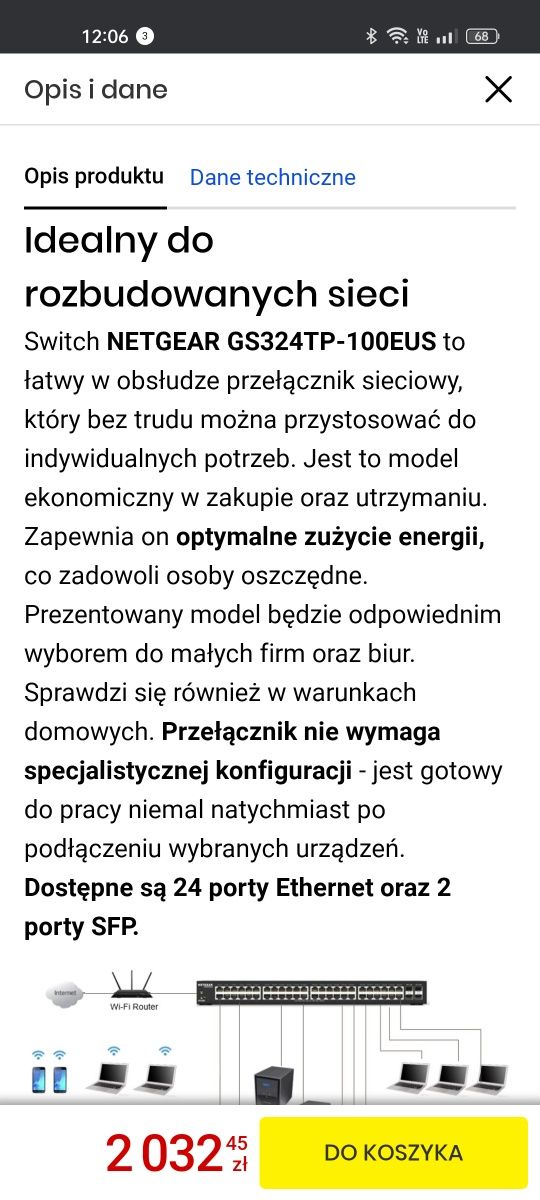 Switch Netgear GS324TP-100Eus