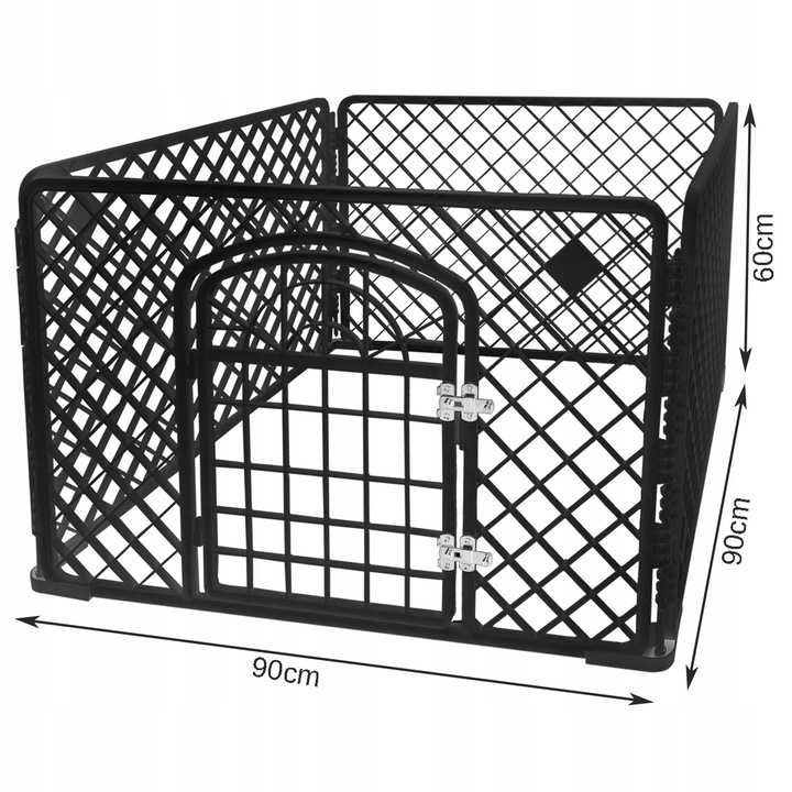 Kojec dla psa Purlov 90 x 90 x 60 cm czarny+DARMOWA WYSYŁKA