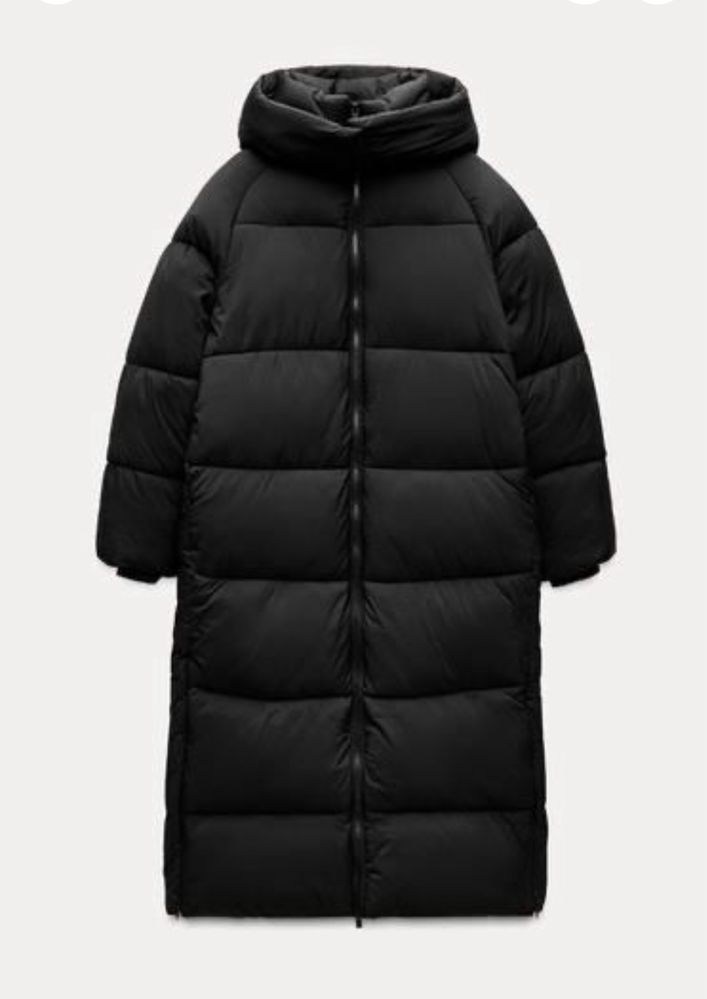 ZARA пуховик жіночий довгий, XS, S, L, XL, пальто, куртка зимова.