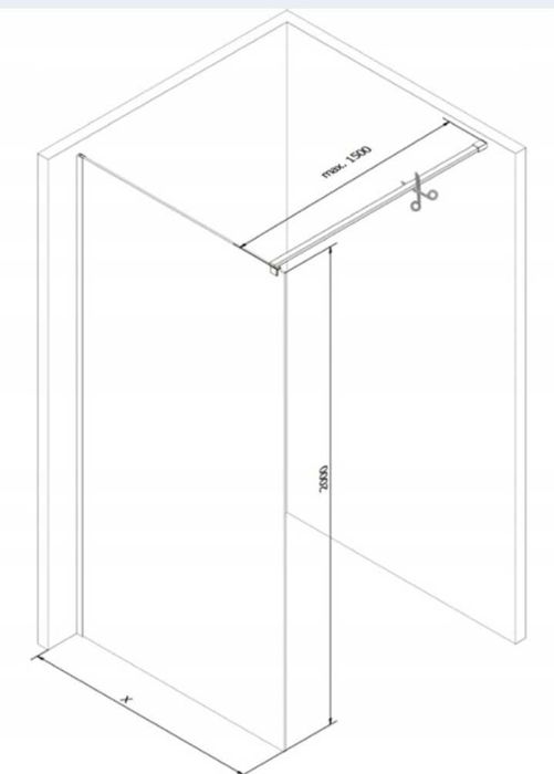 Ścianka prysznicowa 100, nowa w opakowaniu
