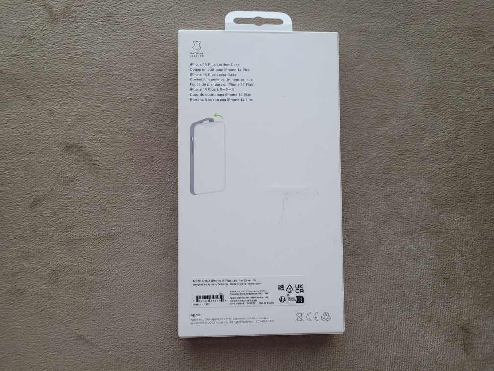 Etui Skórzane iPhone 14 Plus Granatowe