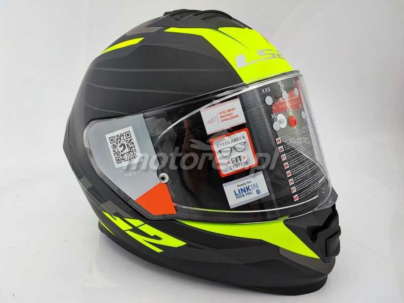 HIT! Kask z Blendą i Pinlockiem LS2 FF800 Storm 2 NERVE Mat Bl. Yellow