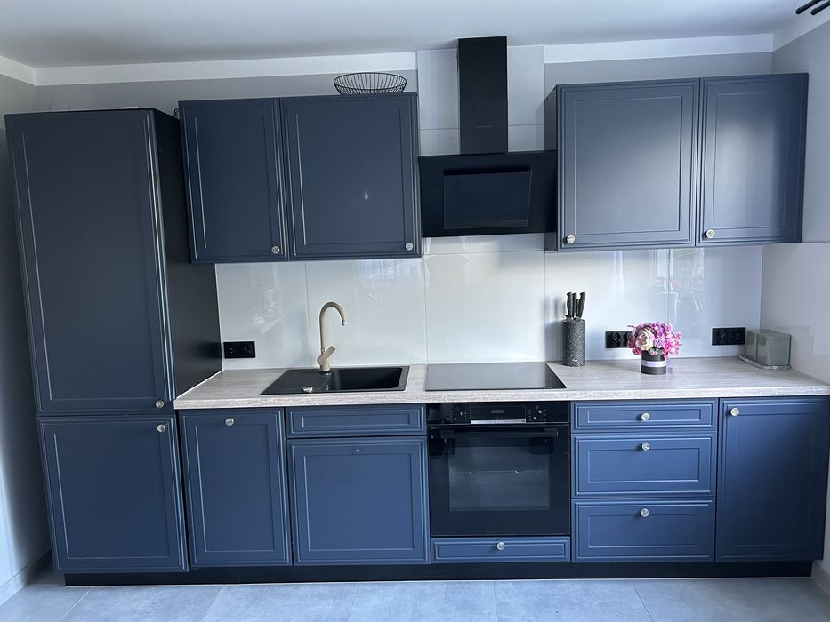 Zestaw mebli kuchennych ze sprzetem pralka indukcja lodówka piekarnik