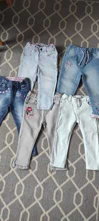 spodnie jeansowe zestaw paka slim fit rurki jeansowe 92