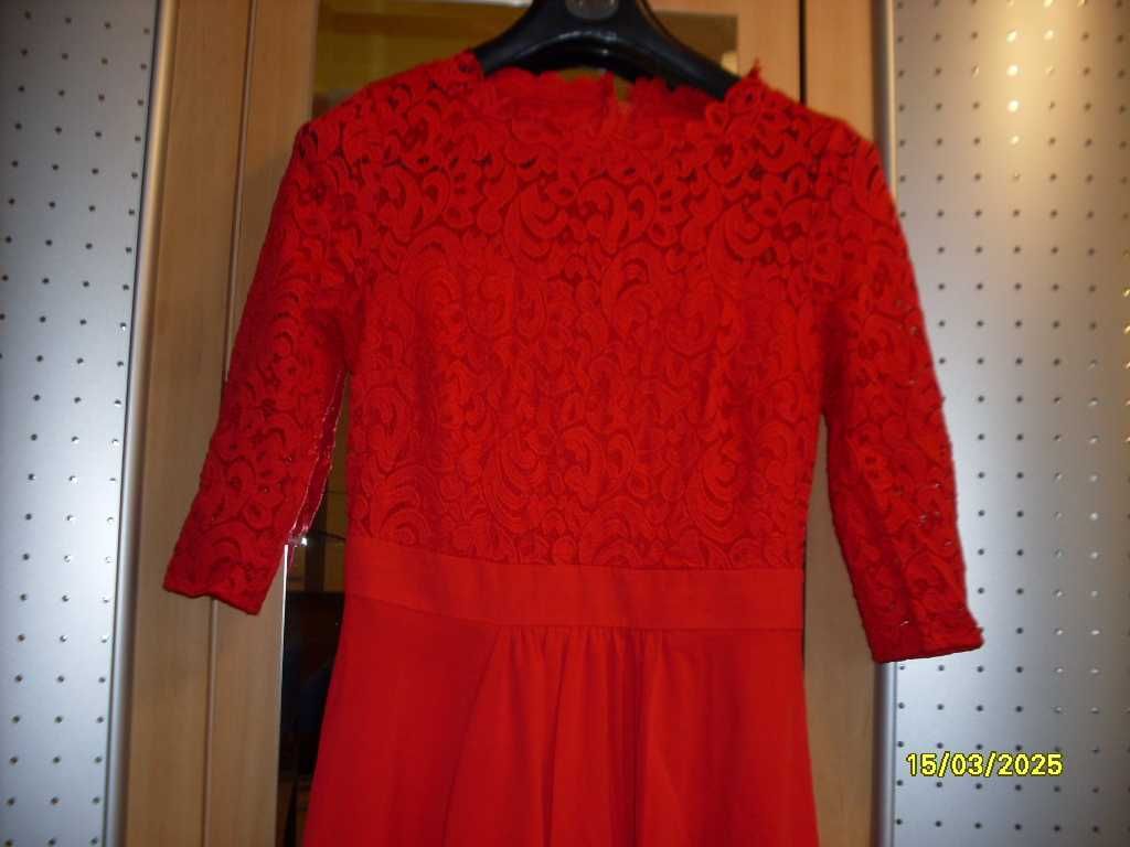 sukienka z koronką na komunie chrzciny wesele 36/38 elegancka