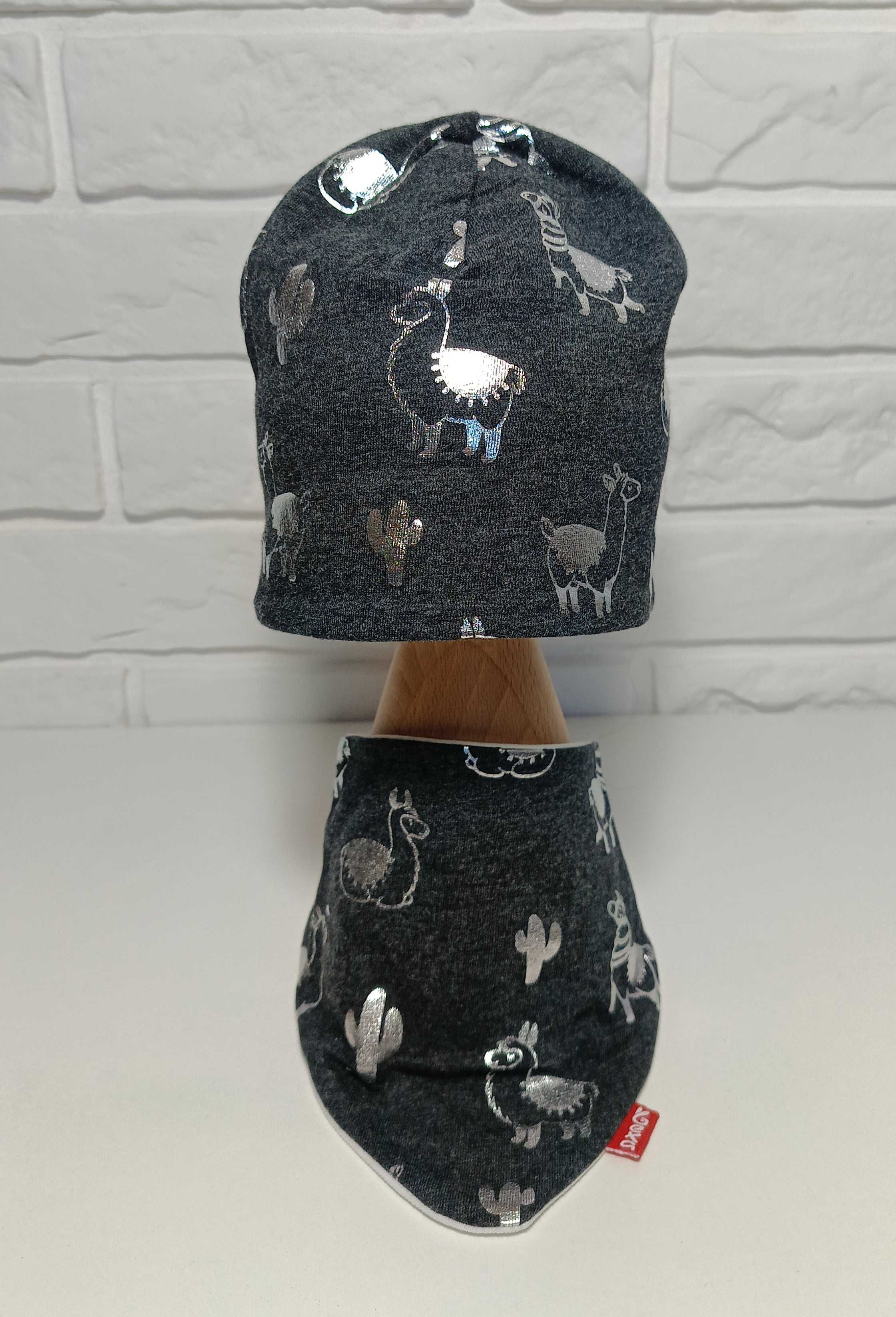 BEXA czapka+chustka LAMA roz.38 cm