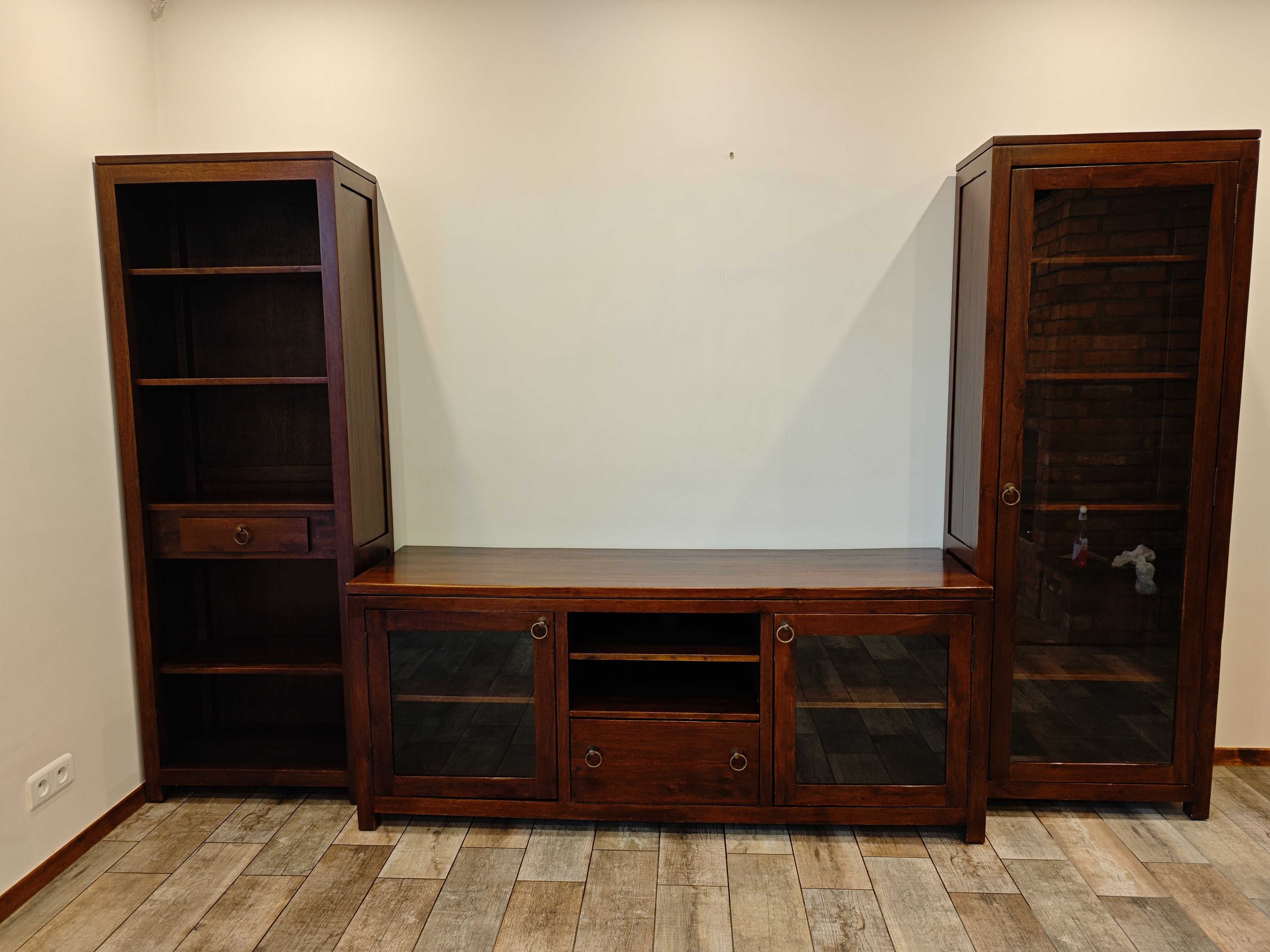 Szafka RTV Almi Decor Meble TOLEDO Komoda Palisander TEAK Kolonialny