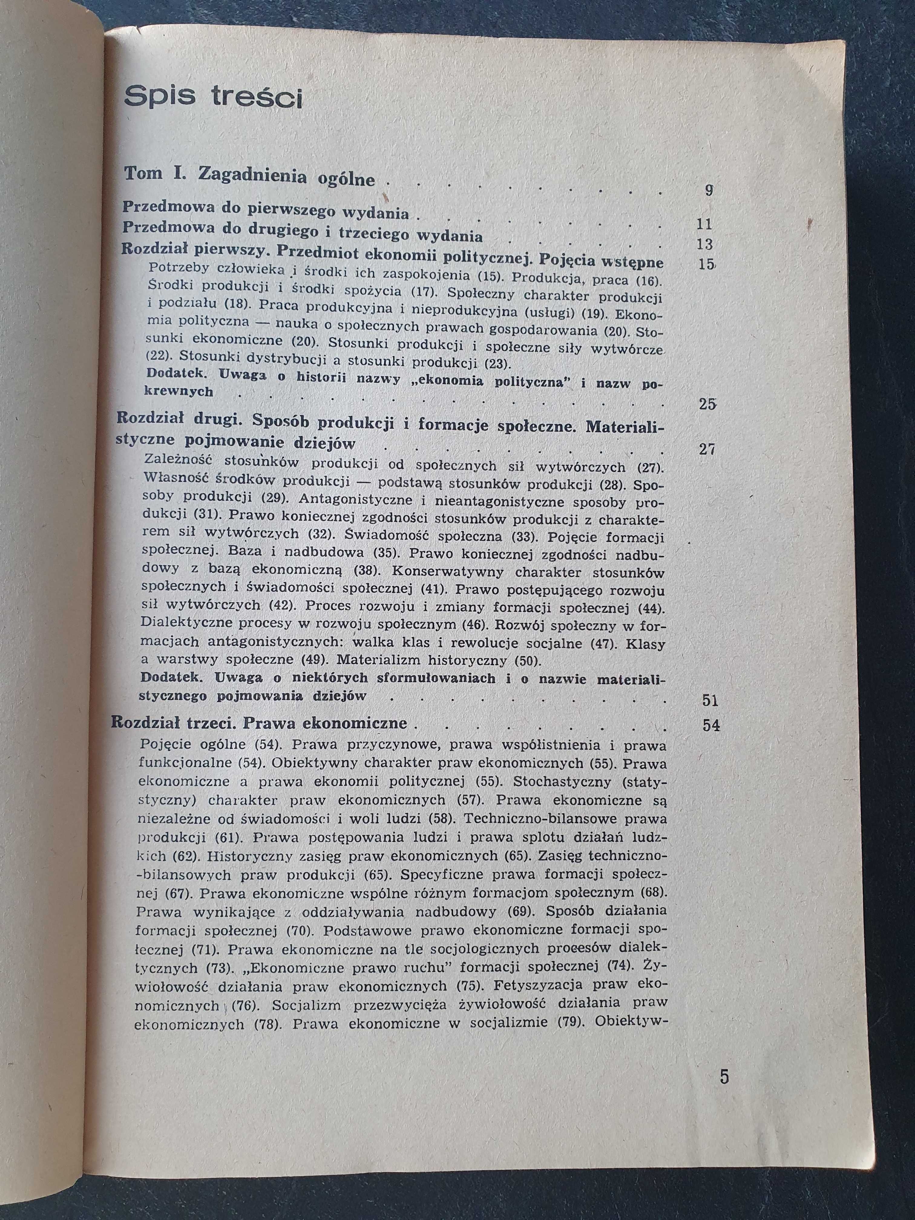 Oskar Lange Ekonomia polityczna tom 1 i 2
