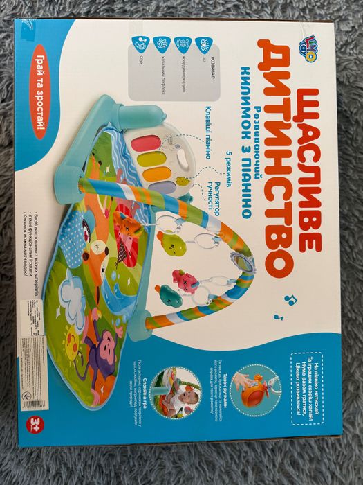 Розвиваючий дитячий килимок з піаніно