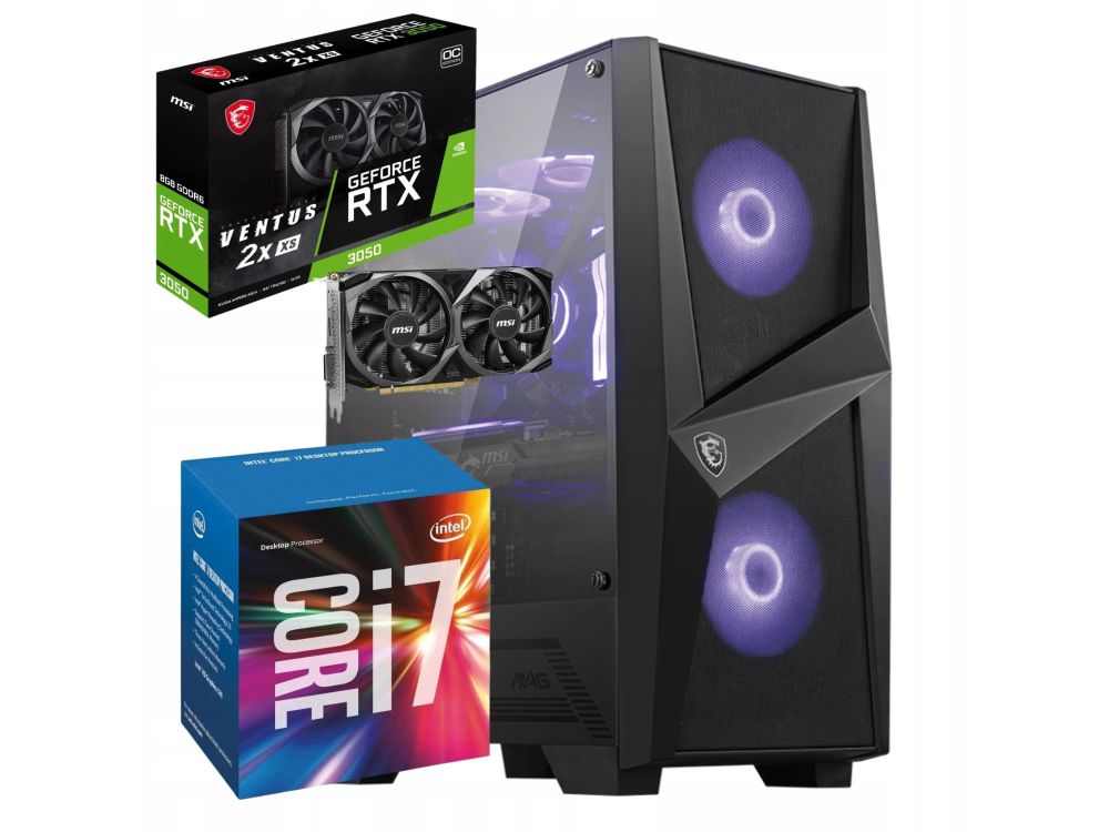 BSG Striker V18 Komputer i7, 16GB DDR4, 512GB SSD, RTX3050, Win10Pro