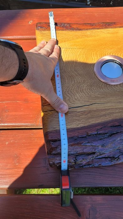 Lampa Dębowa, altana , salon ręcznie wykonana