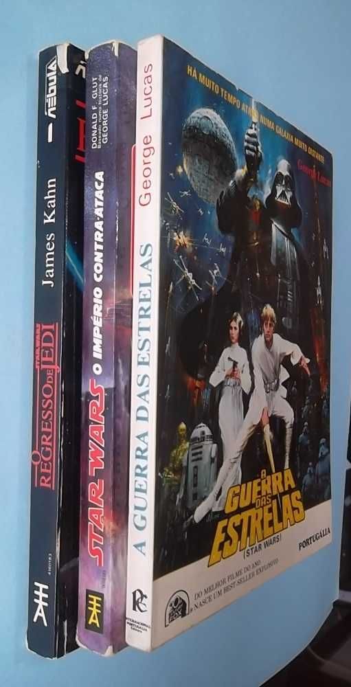 Trilogia GUERRA DAS ESTRELAS (STAR WARS) edição portuguesa, literatura