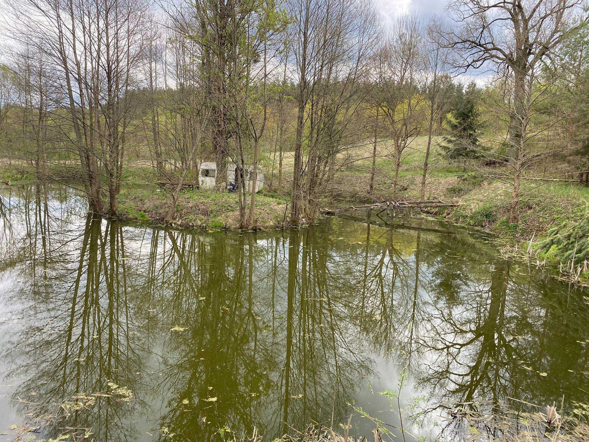 Działka rekreacyjno budowlana ze stawem, budynek gospodarczy 1,09ha