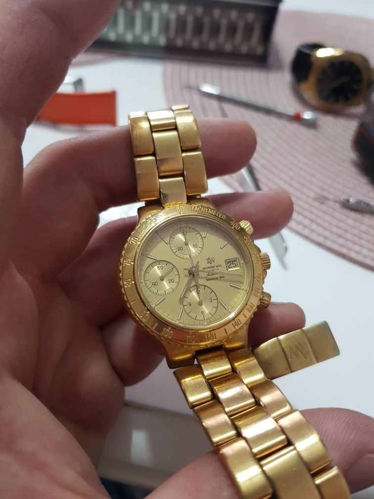 Zegarek Raymond Weil Amadeus 200 valjoux 7750 piękny złoty zamiana