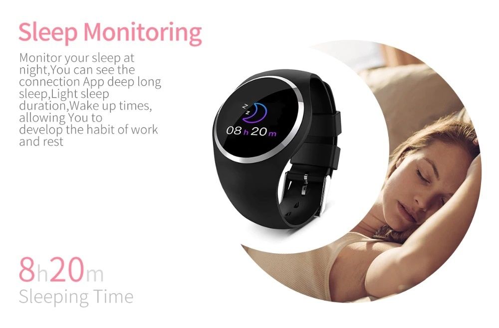 Smart Watch Q1 - zegarek z monitorem zdrowia CZARNY